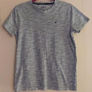 Hollister Mens Gray/Black Must Have Collection Cotton T Shirt SZ S